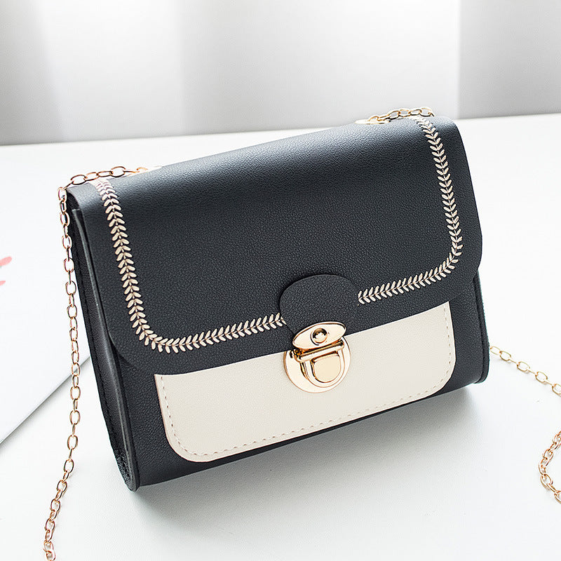 shoulder bag contrast color crossbody small square bag