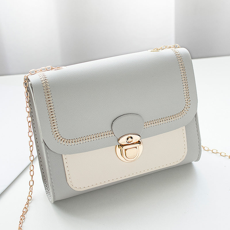 shoulder bag contrast color crossbody small square bag
