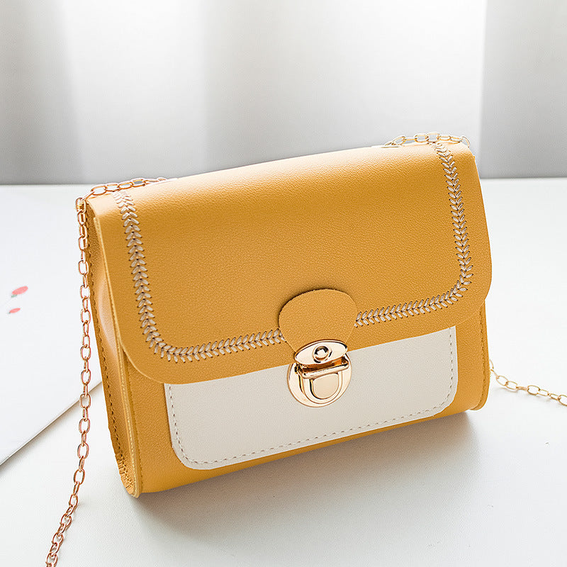 shoulder bag contrast color crossbody small square bag