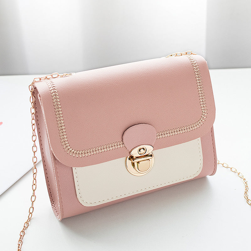 shoulder bag contrast color crossbody small square bag