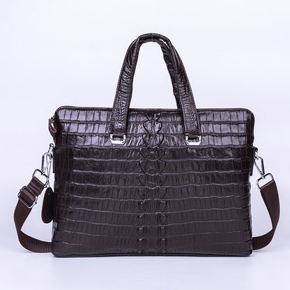 leather briefcase top layer cowhide mens handbag