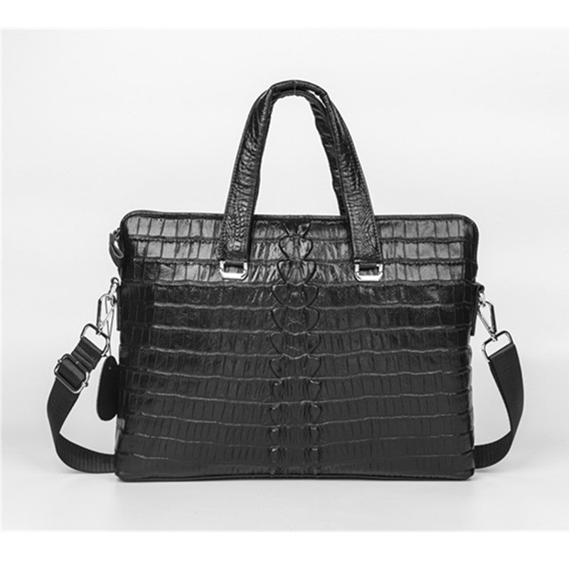 leather briefcase top layer cowhide mens handbag