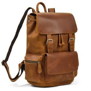 mens crazy horse leather backpack