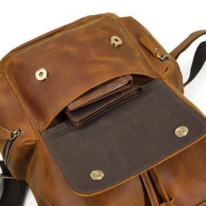 mens crazy horse leather backpack