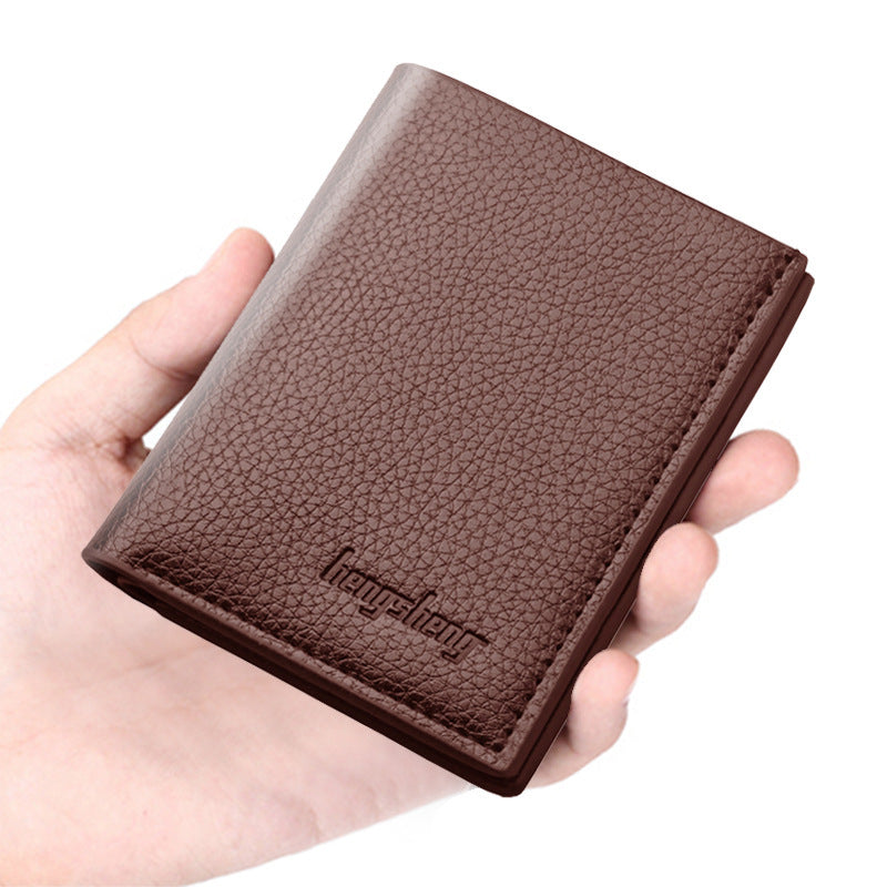 mens wallet short men wallet mens vertical thin section can hold drivers license dollar folder mini wallet