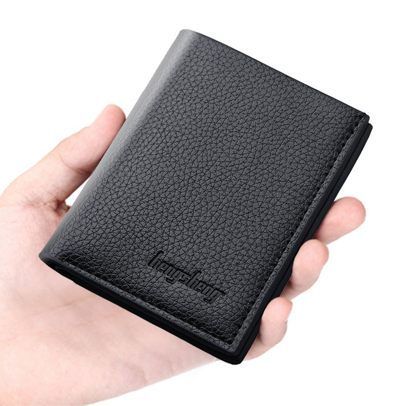 mens wallet short men wallet mens vertical thin section can hold drivers license dollar folder mini wallet