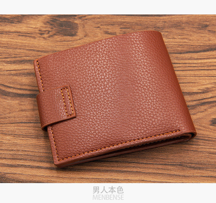 mens short business classic multi card pocket wallet leather wallet