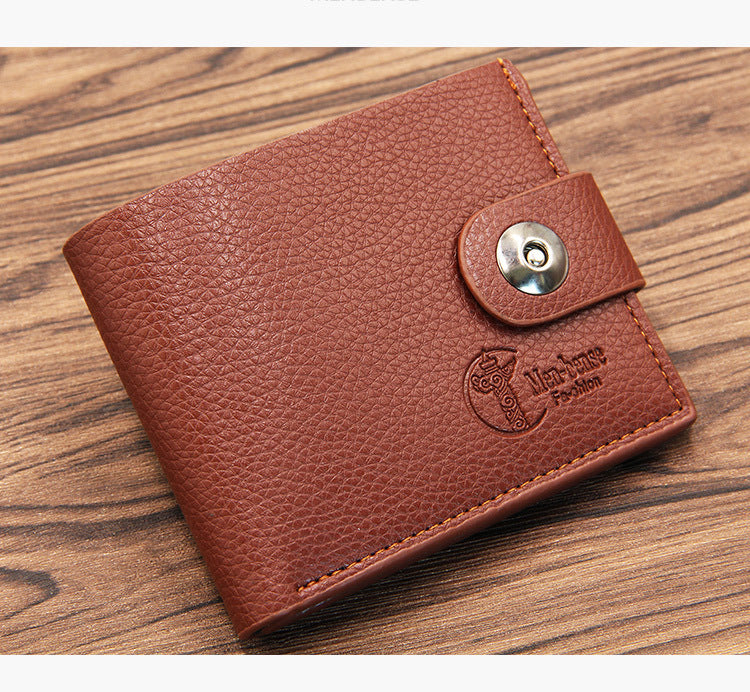 mens short business classic multi card pocket wallet leather wallet