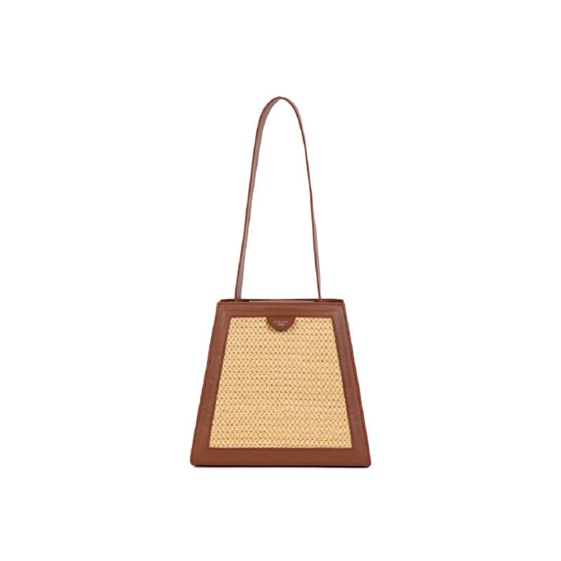 simple trapezoidal stitching handbag