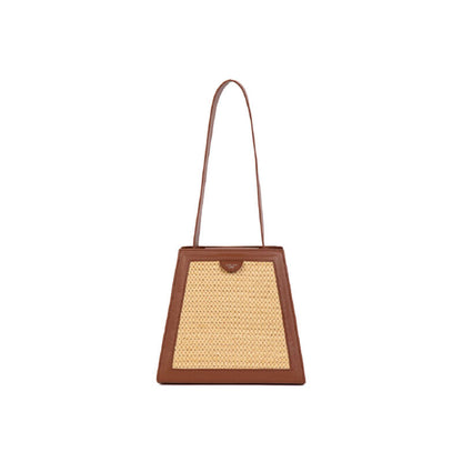 simple trapezoidal stitching handbag