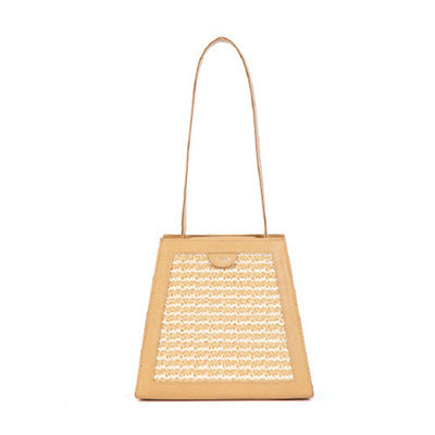 simple trapezoidal stitching handbag