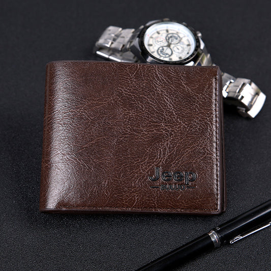 mens short wallet pu leather