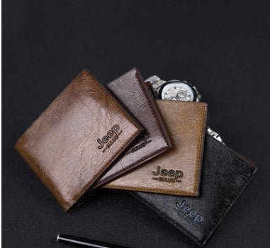 mens short wallet pu leather