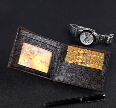 mens short wallet pu leather