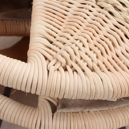 Xiaoxiangfeng Crossbody Woven Bag, Japanese And Korean Seashell Beach Women'S Straw Woven Bag