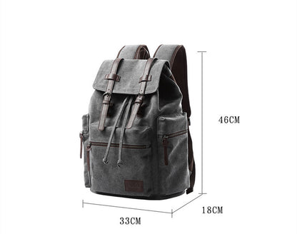 canvas backpack mens fashion trend casual travel bag