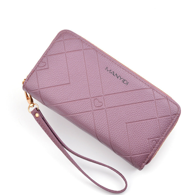 double zipper clutch purse ladies double layer clutch