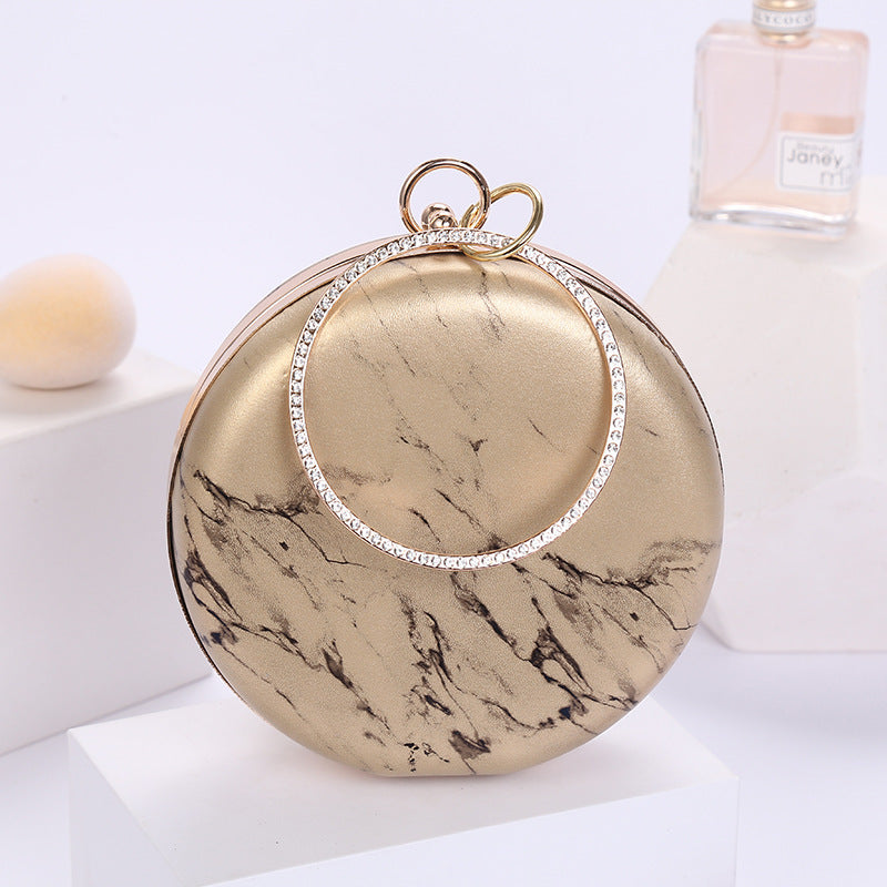 marble pattern portable cosmetic bag