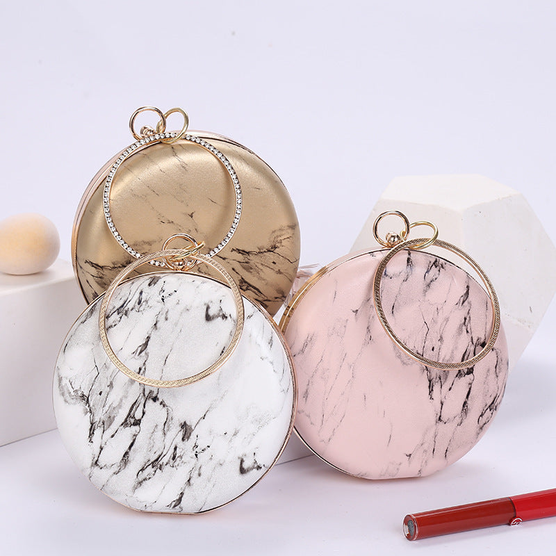 marble pattern portable cosmetic bag