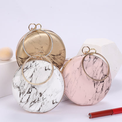 marble pattern portable cosmetic bag