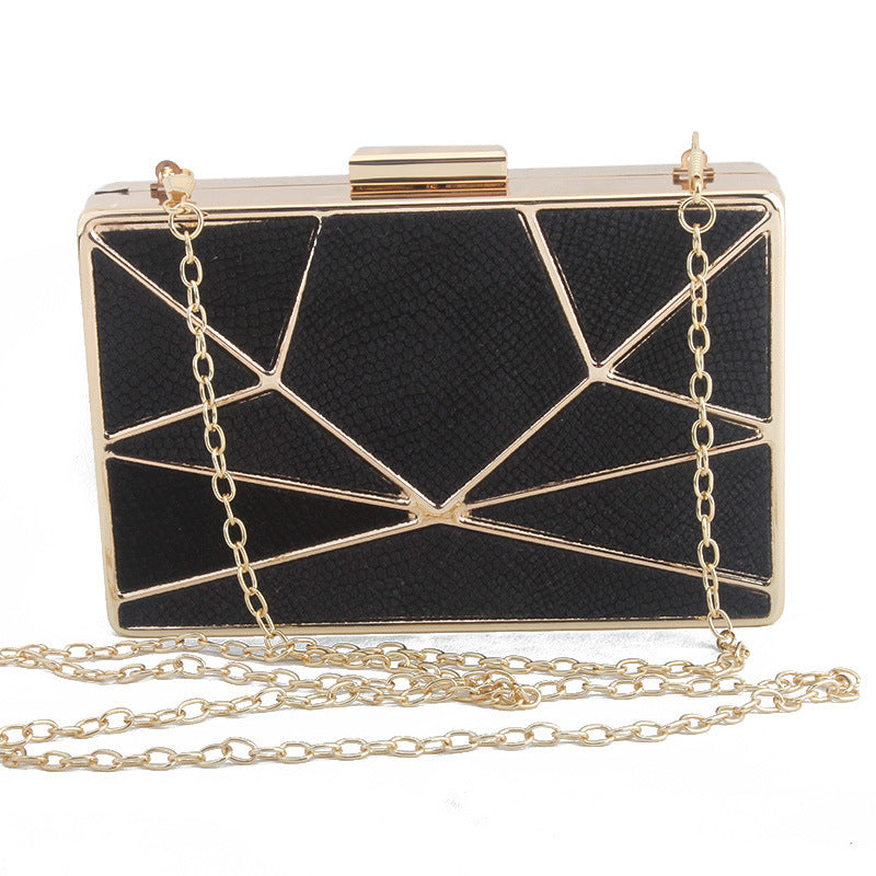 fashion trend elegant atmosphere lady solid color flannel dinner bag