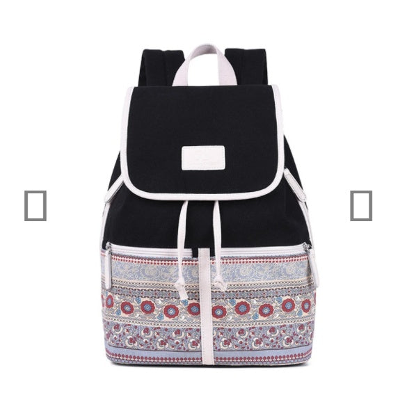 college style ladies backpack korean canvas bag multifunctional womens backpack trendy student schoolbag ethnic style