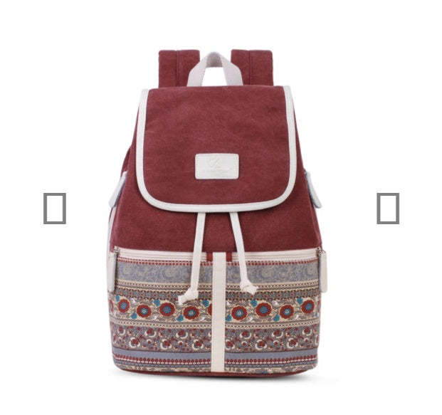 college style ladies backpack korean canvas bag multifunctional womens backpack trendy student schoolbag ethnic style