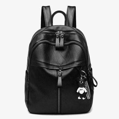 soft leather feeling new female korean fashion backpack fashion college style large capacity student school bag backpack