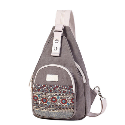 canvas chest bag unisex leisure bag personality ethnic style