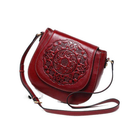 retro head leather shoulder bag slant across womens bag womens leather