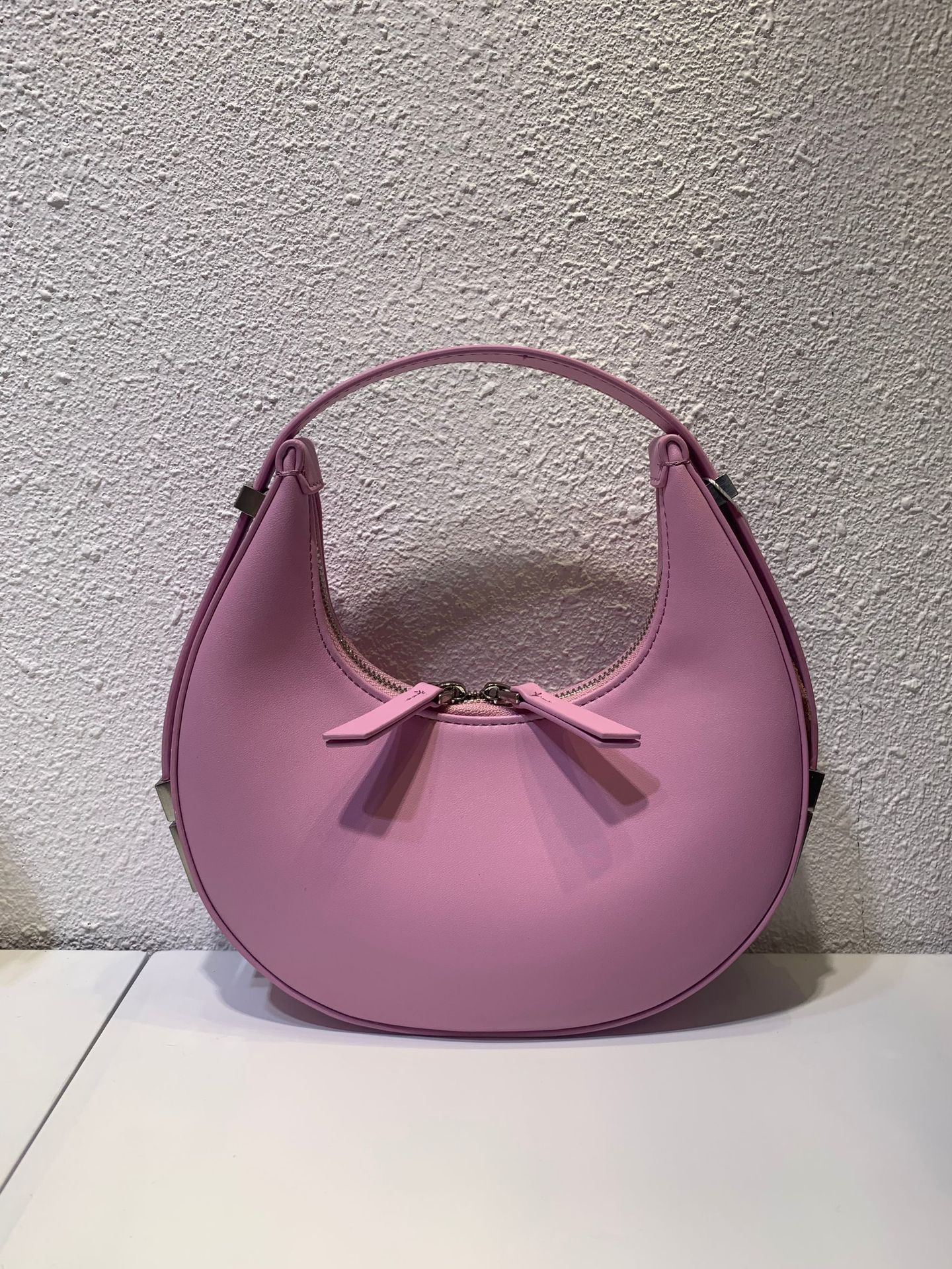 crescent leather small bag underarm bag moon bag portable shoulder bag