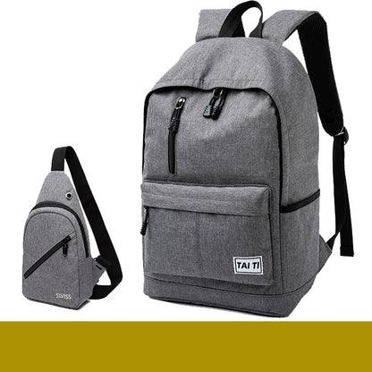 backpack mens backpack large capacity large junior high school student school bag simple