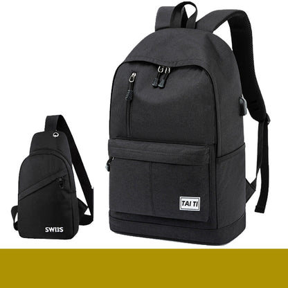 backpack mens backpack large capacity large junior high school student school bag simple