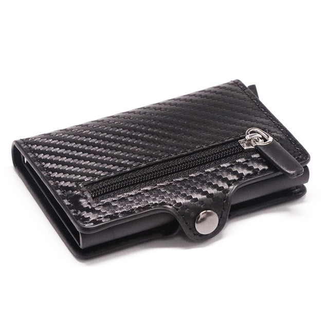 ion carbon fiber wallet men slim wallet anti theft card case