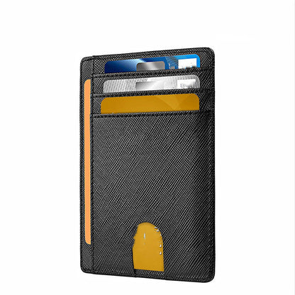 card holder leather foreign trade men rfid anti theft swiping european and american card holder male amazon hot products card holder