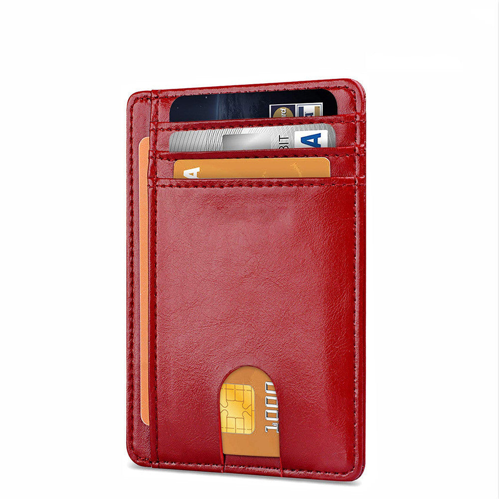 card holder leather foreign trade men rfid anti theft swiping european and american card holder male amazon hot products card holder