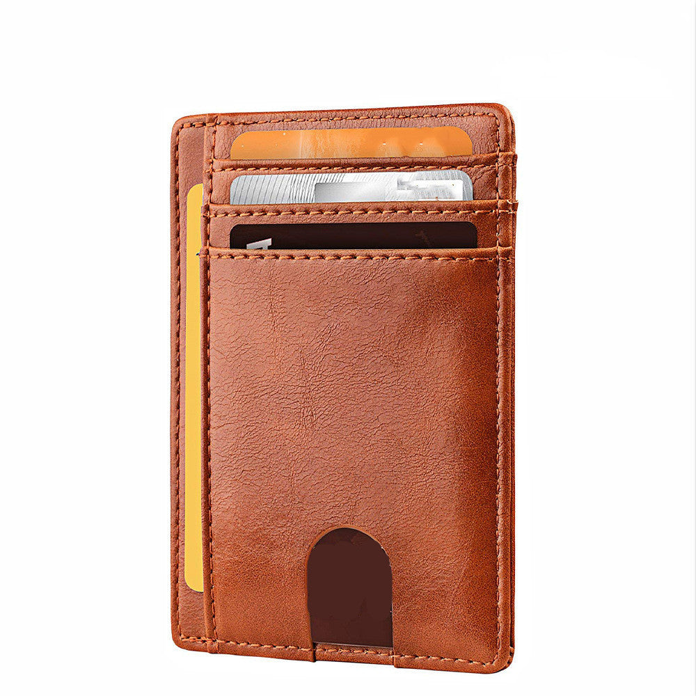 card holder leather foreign trade men rfid anti theft swiping european and american card holder male amazon hot products card holder