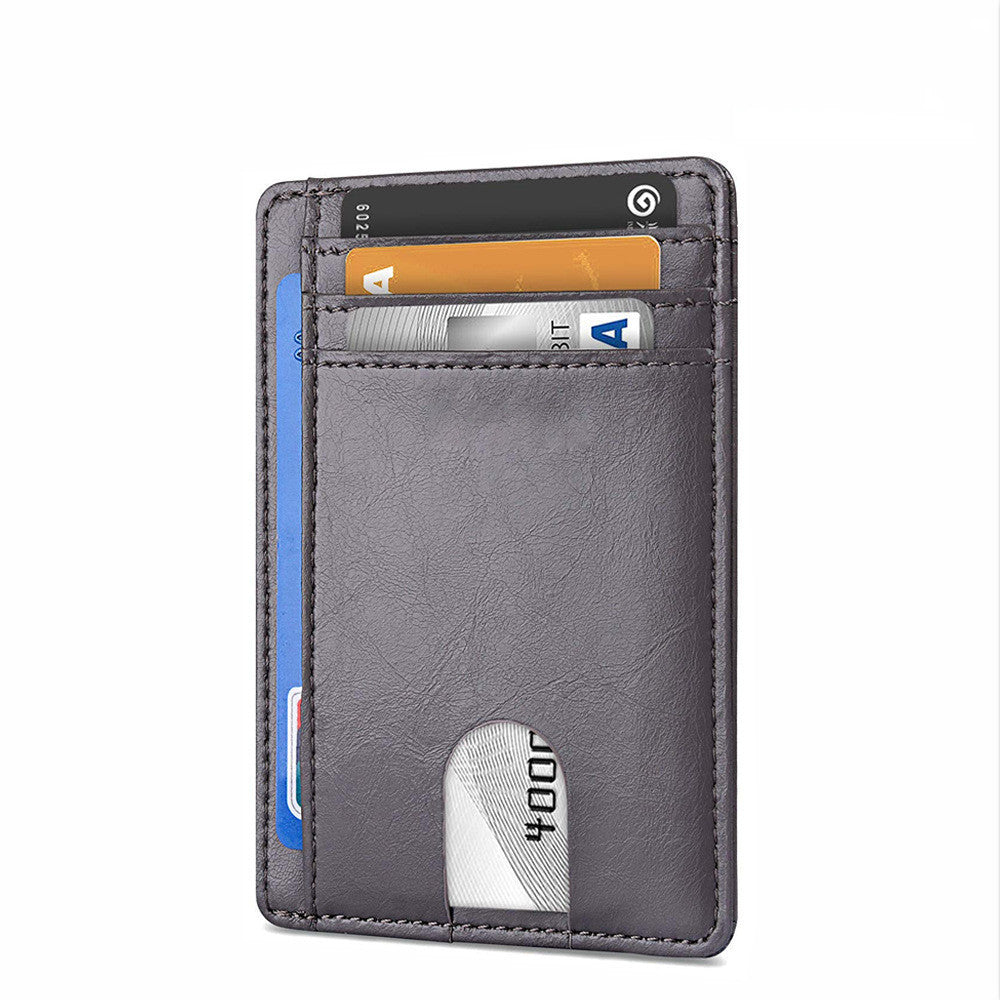 card holder leather foreign trade men rfid anti theft swiping european and american card holder male amazon hot products card holder