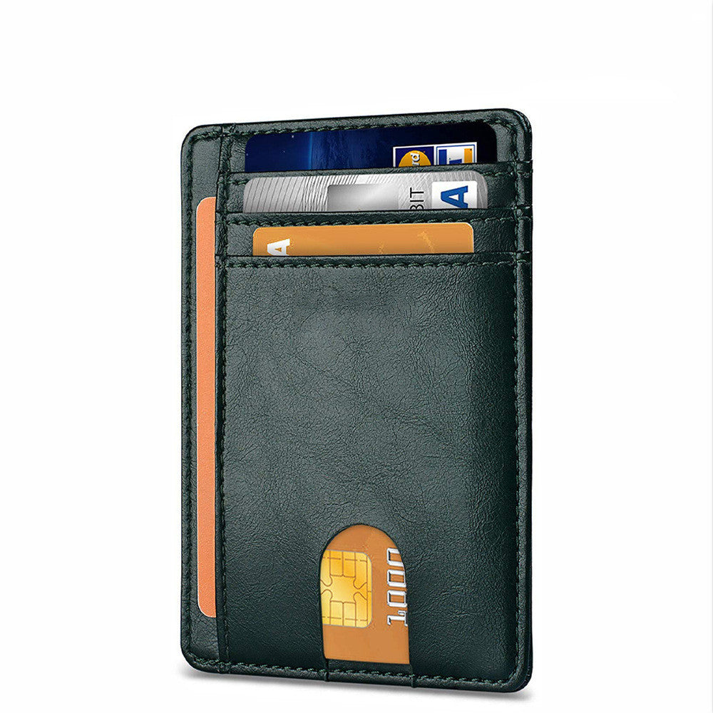 card holder leather foreign trade men rfid anti theft swiping european and american card holder male amazon hot products card holder