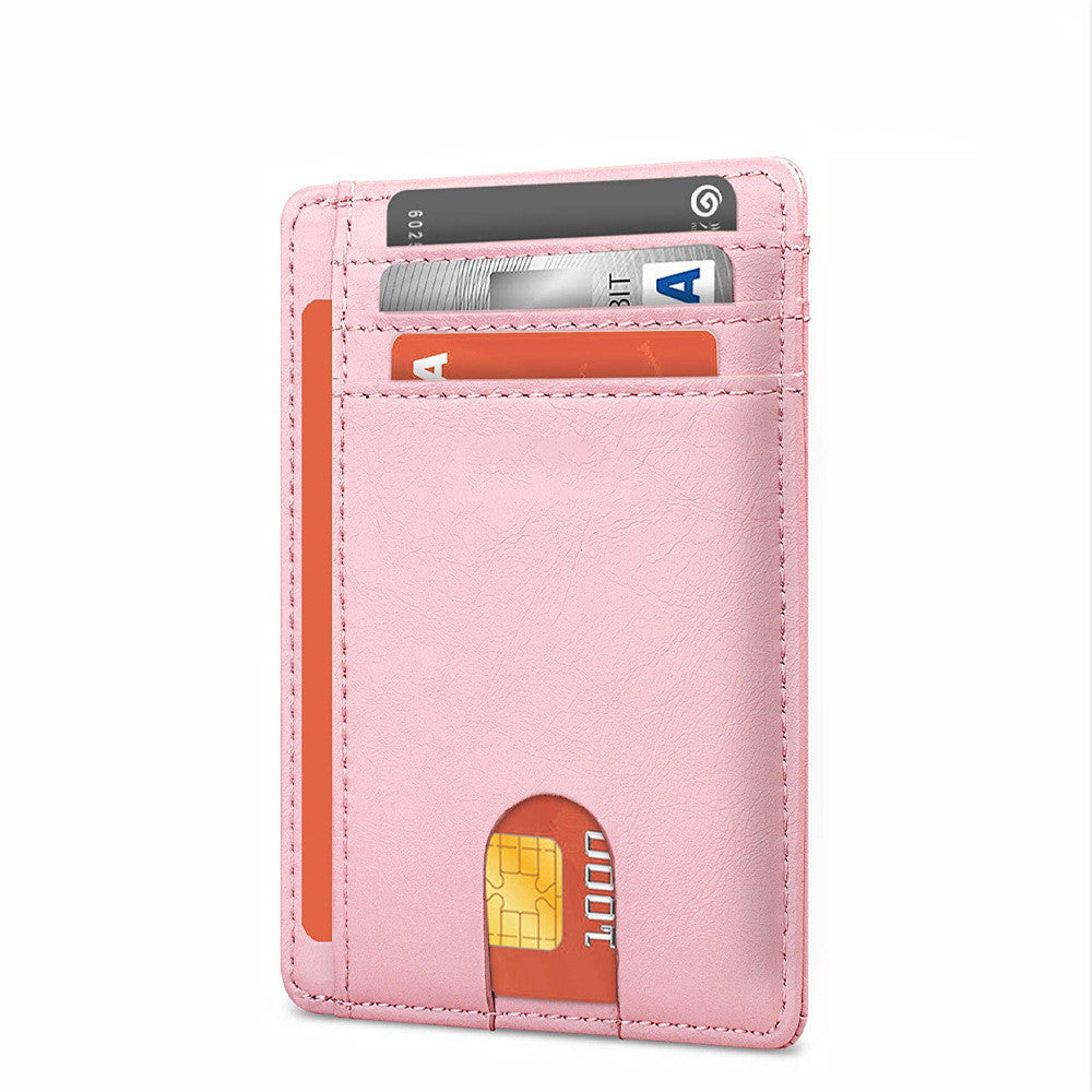 card holder leather foreign trade men rfid anti theft swiping european and american card holder male amazon hot products card holder