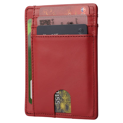 card holder leather foreign trade men rfid anti theft swiping european and american card holder male amazon hot products card holder