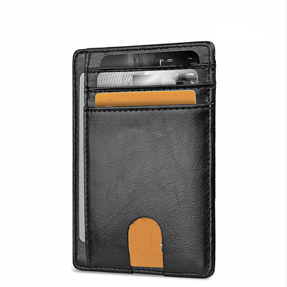 card holder leather foreign trade men rfid anti theft swiping european and american card holder male amazon hot products card holder