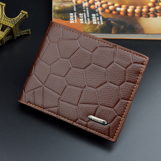 mens wallet short style multifunctional fashion casual iron edge