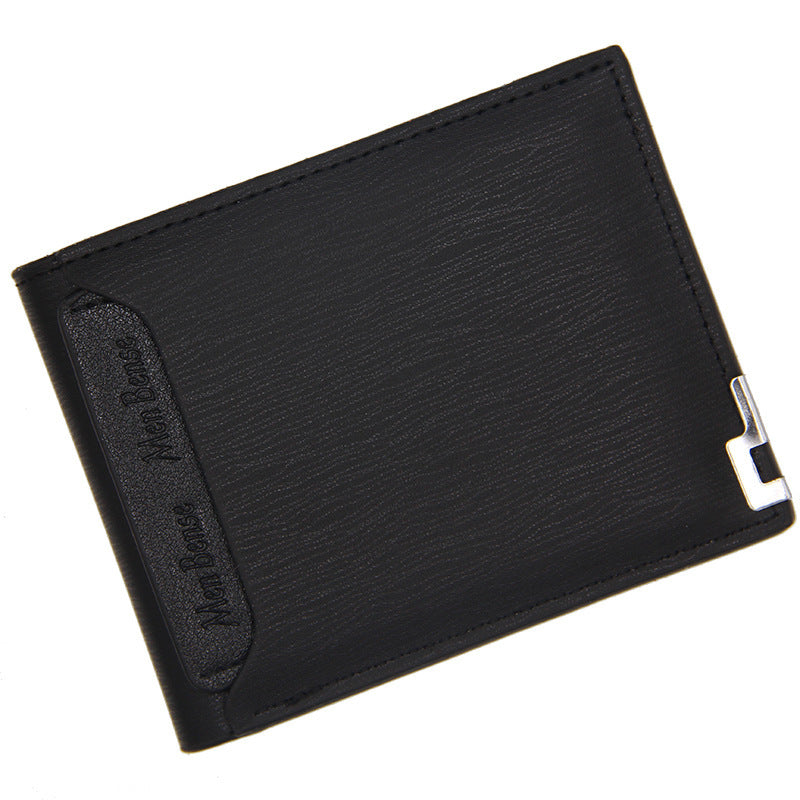 mens wallet short style multifunctional fashion casual iron edge