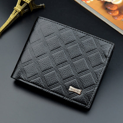 mens wallet short style multifunctional fashion casual iron edge