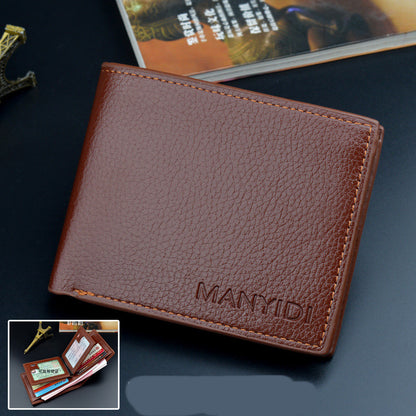 mens wallet short style multifunctional fashion casual iron edge