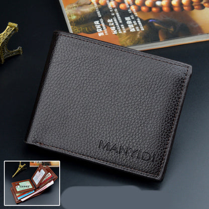 mens wallet short style multifunctional fashion casual iron edge