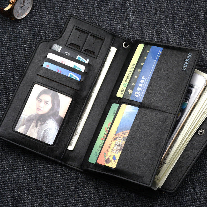 multifunctional buckle hand bag long large capacity wallet