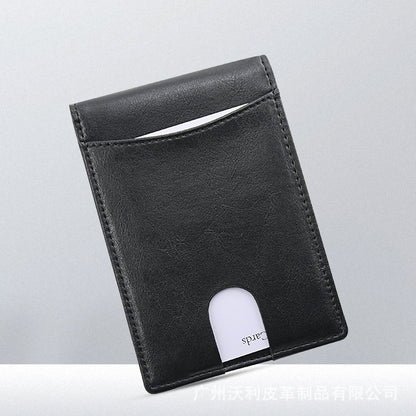 anti theft cowhide mens wallet