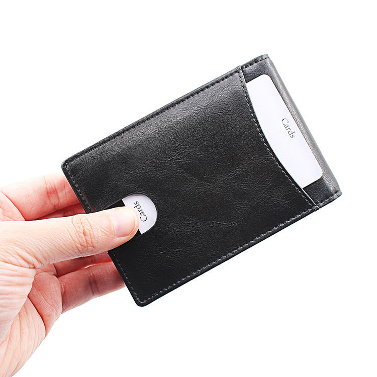 anti theft cowhide mens wallet